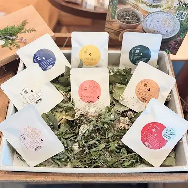 森林浴茶の画像